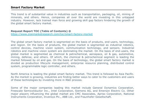 Smart Factory Market, 2015 - 2021