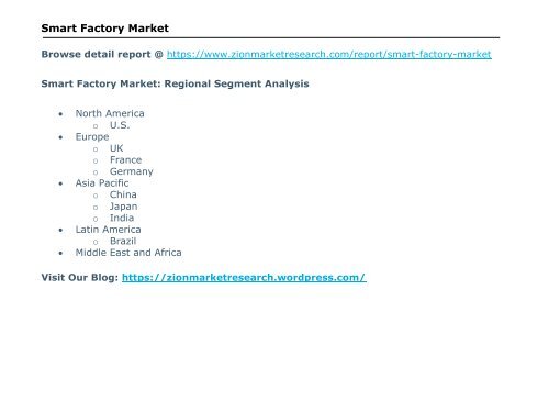 Smart Factory Market, 2015 - 2021
