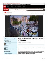 The 'Post-Racial' Express Train of Bigotry - CNN iReport