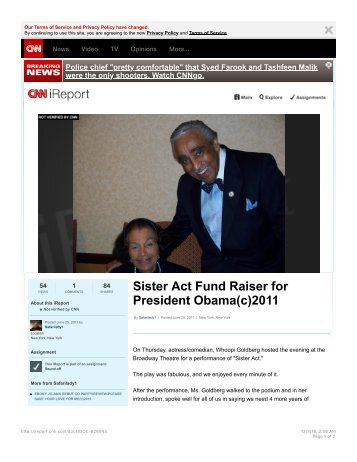 Sister Act Fund Raiser for President Obama(c)2011 - CNN iReport