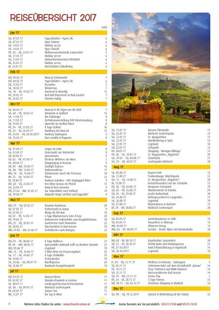 Reisen Fröch Katalog 2017