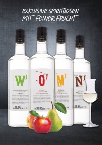 Exklusive Spirituosen mit feiner Frucht