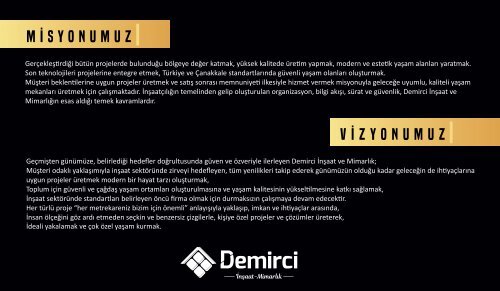 Demirci İnşaat EKatalog