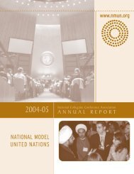 2005 NCCA Annual Report - National Model United Nations