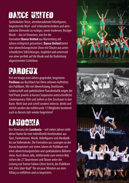 Dance & Show Night 2016 - Das Magazin