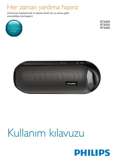 Philips Enceinte portable sans fil - Mode d&rsquo;emploi - TUR