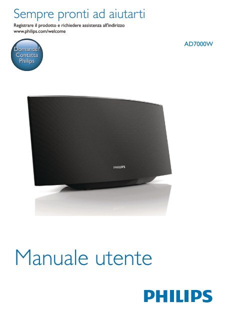 Philips Fidelio Enceinte sans fil SoundAvia - Mode d&rsquo;emploi - ITA