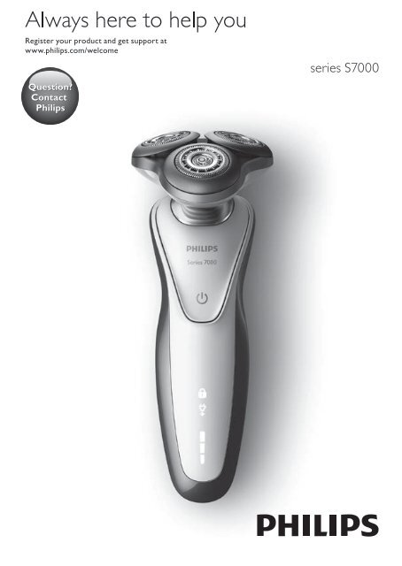 Philips Shaver series 7000 Rasoir &eacute;lectrique 100 % &eacute;tanche - Mode d&rsquo;emploi - EST