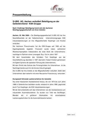 Pressemitteilung - Seedfonds Aachen