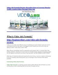 Video Ads Formula Review and GIANT $12700 Bonus-80% Discount