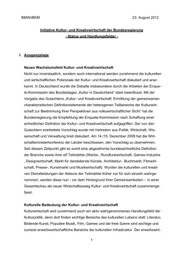 und Kreativwirtschaft der Bundesregierung - Status - Initiative Kultur ...