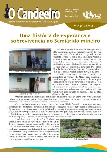 UMA HIST?RIA DE ESPERAN?A E SOBREVIVENCIA NO SEMIARIDO MINEIRO