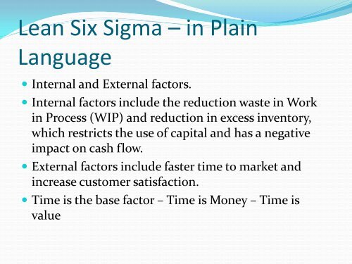 Strategic Planning and Introduction To LSS