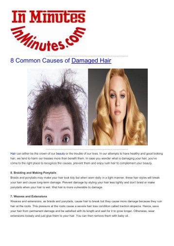 8 Common Causes of Damaged Hair