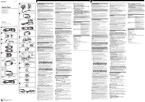 Sony SPK-LA - SPK-LA Istruzioni per l'uso