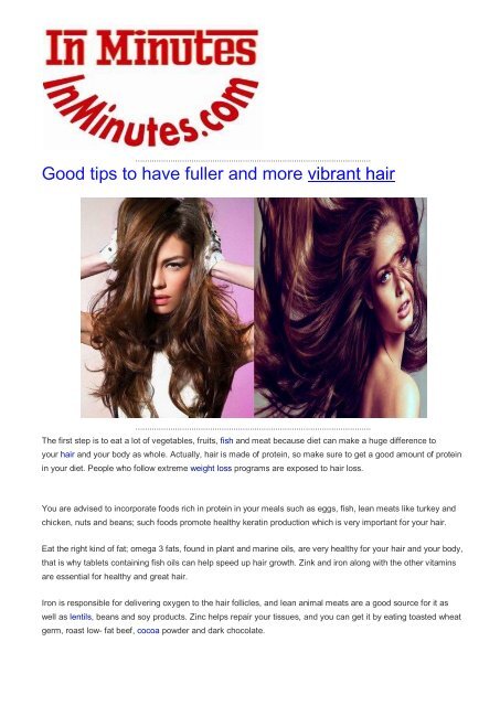 Good Tips To Have Fuller And More Vibrant Hair