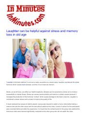 Laughter can be helpful against stress and memory loss in old age