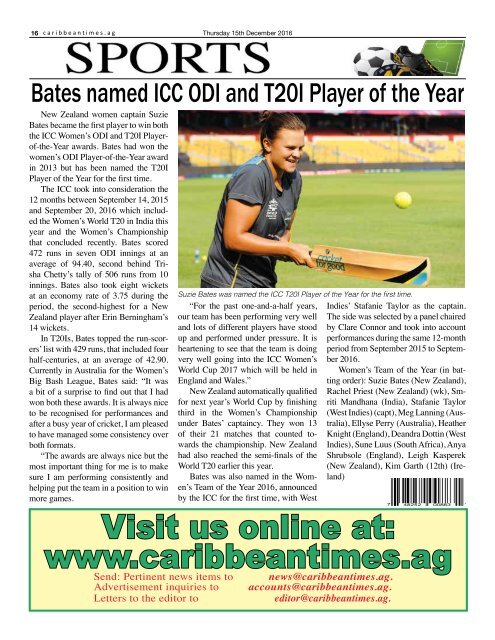 Caribbean Times 57th Issue - Thursday 15th December 2016