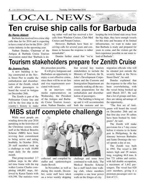 Caribbean Times 57th Issue - Thursday 15th December 2016