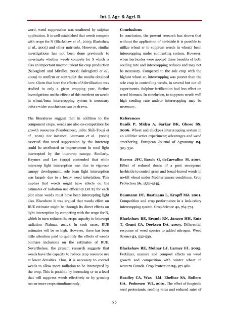 Suppressing weed biomass as influenced by seeding rate in wheat/faba bean intercropping system - IJAAR