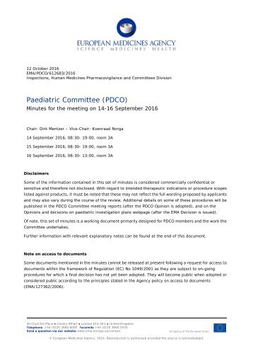 Paediatric Committee (PDCO)