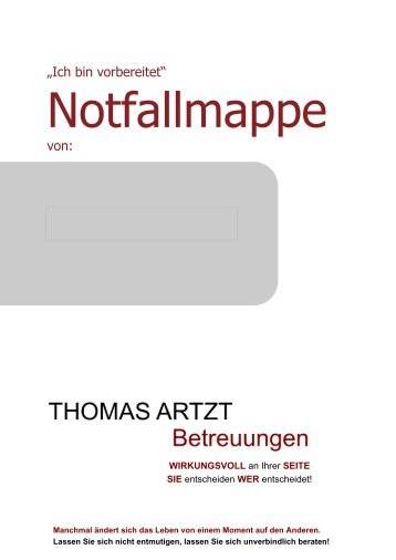 Thomas Artzt Notfallmappe