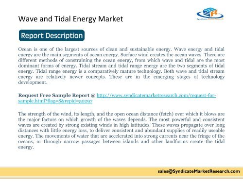 Wave and Tidal Energy Market