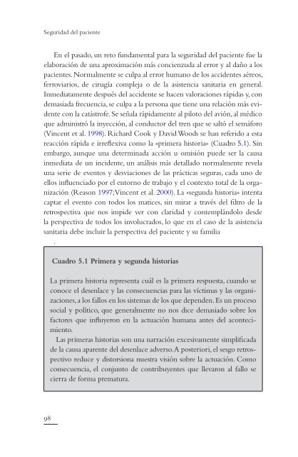 Seguridad del Paciente Charles Vincent y René Amalberti