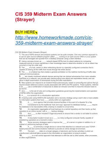 cis 500 exam 2018-6-10 read this essay on cis 517 wk 11 final exam come browse our large digital warehouse of free sample essays get the knowledge you need in order to pass your classes and more. cis 500 exam 2018-6-10 read this essay on cis 517 wk 11 final exam come browse our large digital warehouse of free sample essays get the knowledge you need in order to pass your classes and more.