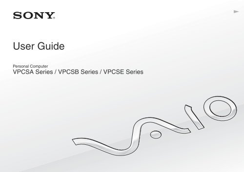 Sony VPCSA3N9E - VPCSA3N9E Istruzioni per l'uso Inglese