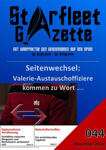 Starfleet-Gazette, Ausgabe 044 (November 2016)