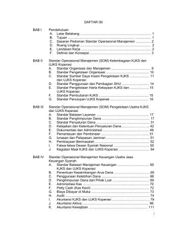 DAFTAR ISI BAB I Pendahuluan - Kementerian Negara Koperasi ...