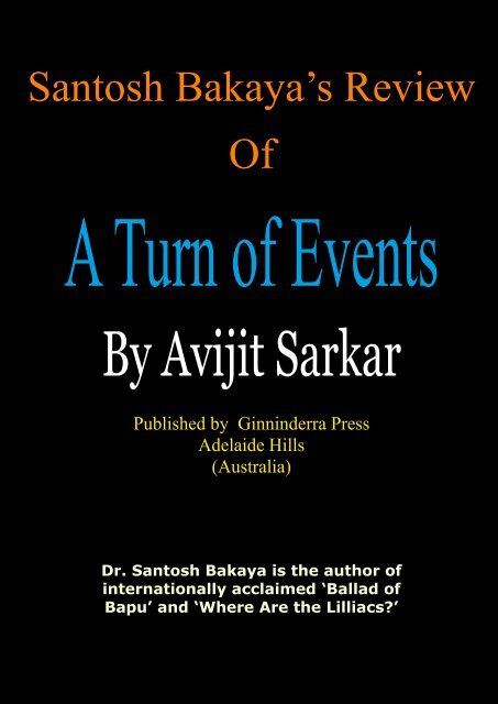 Avijit Sarkar's "A Turn of Events" - A review by Dr. Santosh Bakaya