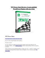 WP Power Start Reviews and Bonuses-- WP Power Start