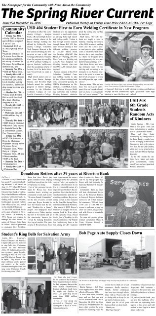 The Spring River Current: Issue #28, December 16, 2016