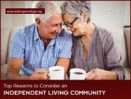 Top Reasons to Choose a Retirement Living in Topeka KS