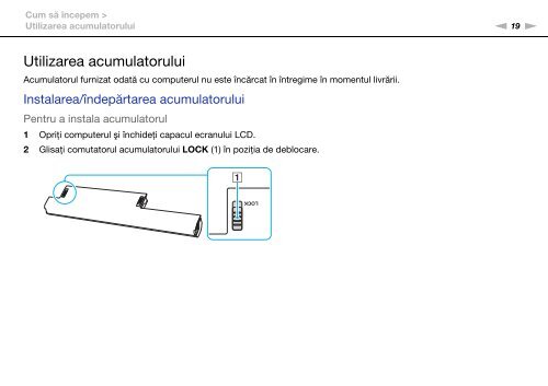 Sony VPCCB3S8E - VPCCB3S8E Istruzioni per l'uso Rumeno