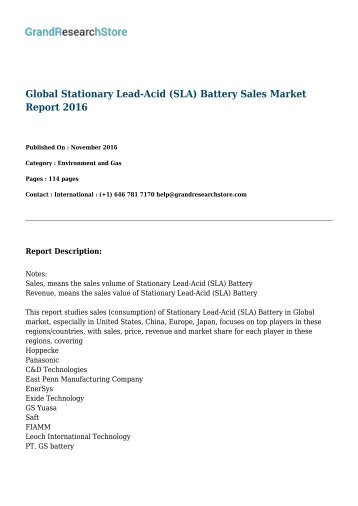 global-stationary-lead-acid-sla-battery-sales-market-report-2016-grandresearchstore