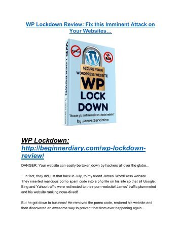 WP Lockdown review and giant bonus with +100 items