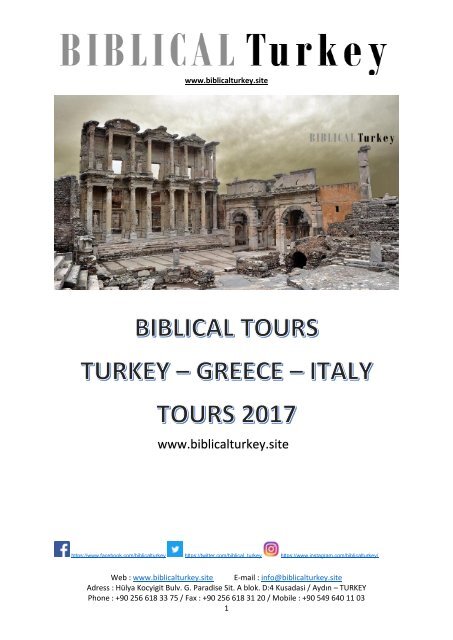Biblical Turkey Booklet 2017