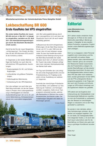 VPS-news Juni 2011 - VPS-Bahn VPS Verkehrsbetriebe Peine ...