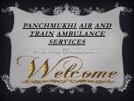 Panchmukhi air and Train ambulance services in Mumbai-Chennai