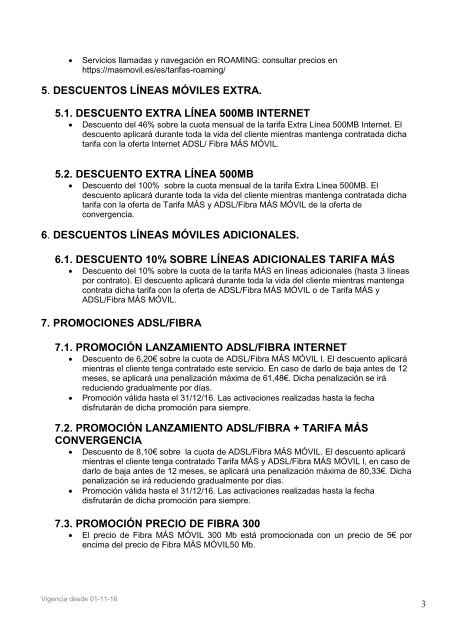 CONDICIONES OFERTA ADSL/FIBRA MÁS MÓVIL