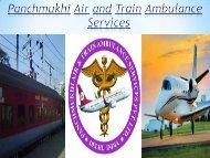 Panchmukhi Air and Train Ambulance Services in Bangalore-Hyderabad