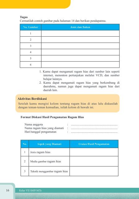 Kunci Jawaban Seni Budaya Kelas 7 Kurikulum 2013 Halaman 120 Soal Tuntas