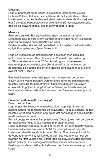 Artikulasjonsstillinger veiledning