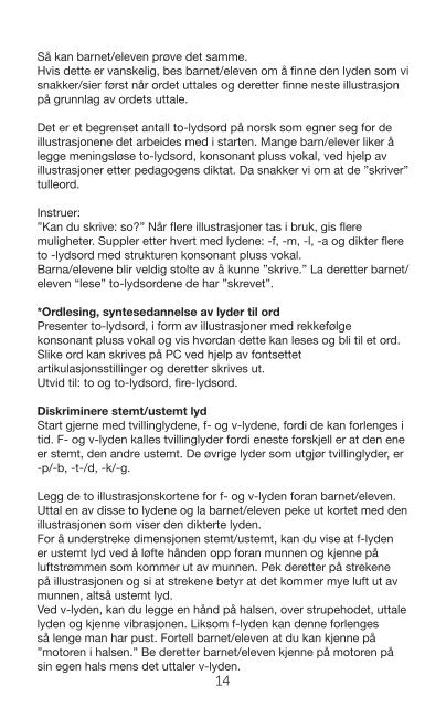 Artikulasjonsstillinger veiledning