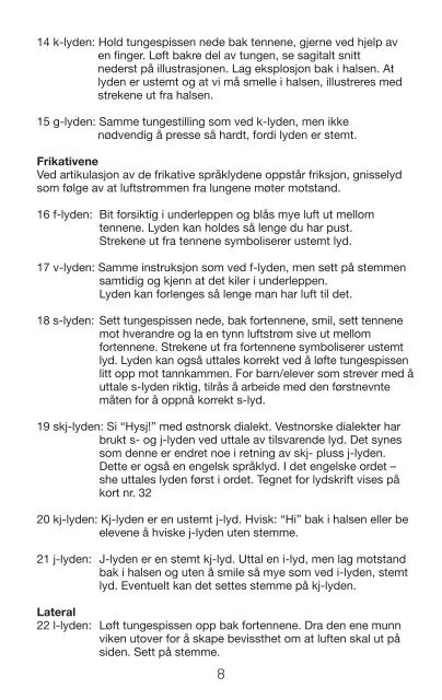 Artikulasjonsstillinger veiledning