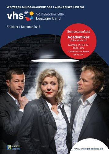 Programmheft VHS Leipziger Land Frühjahrssemester 2017