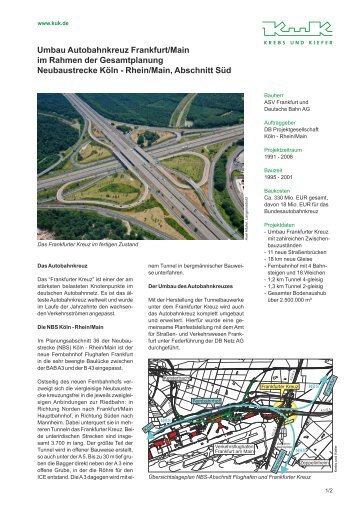 Umbau Autobahnkreuz Frankfurt/Main im Rahmen der Gesamt